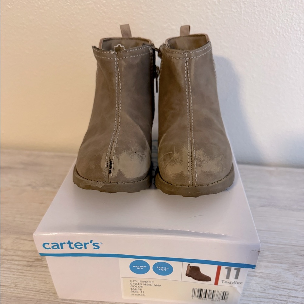 Carter's Taupe Ankle Boots for Toddlers